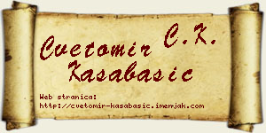 Cvetomir Kasabašić vizit kartica